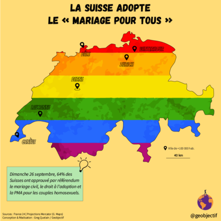 Les Suisses disent oui au mariage civil, au droit d'adoption et à la PMA pour les couples homosexuels (référendum du 26 septembre 2021)